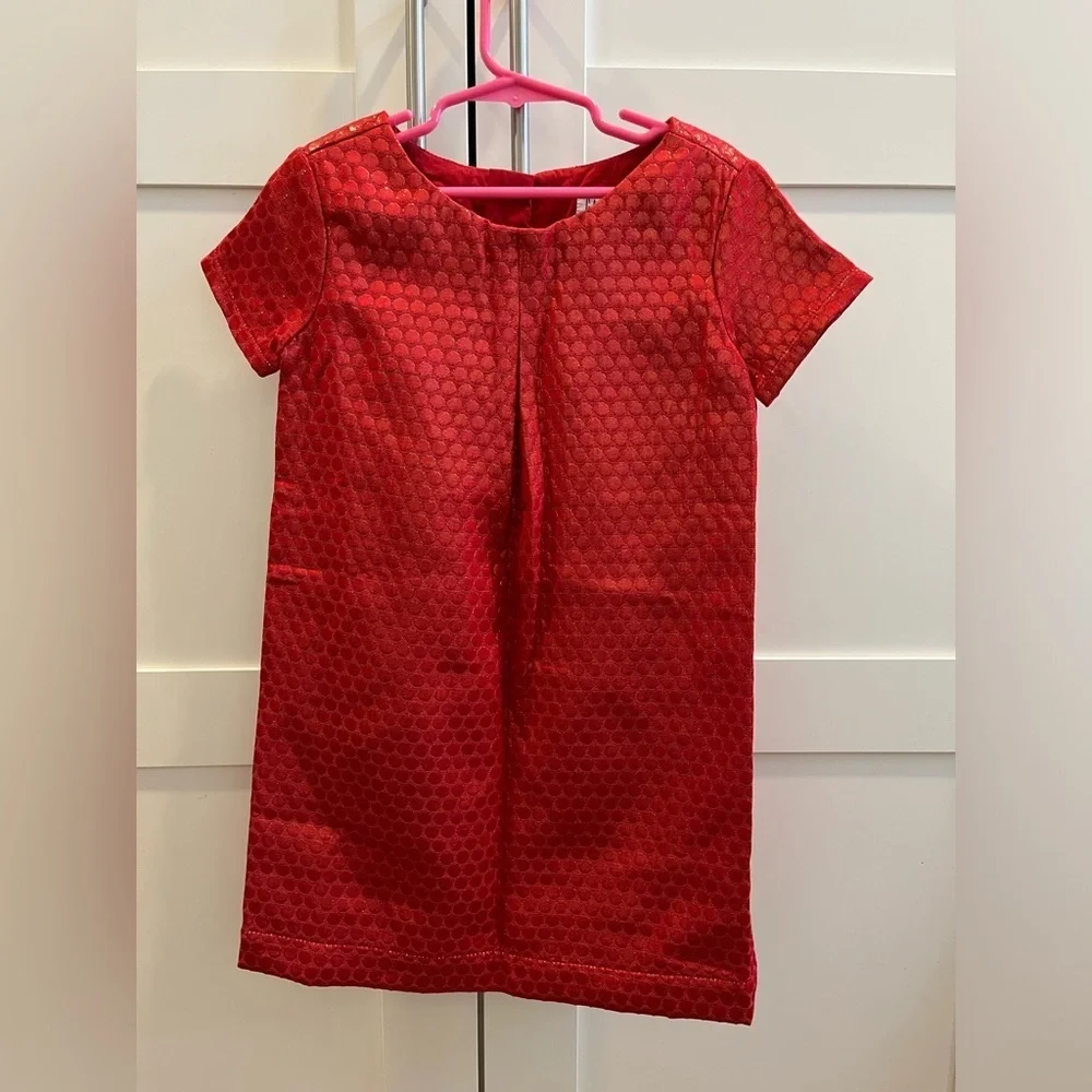 Size S (6/7) Gap metallic red shift dress